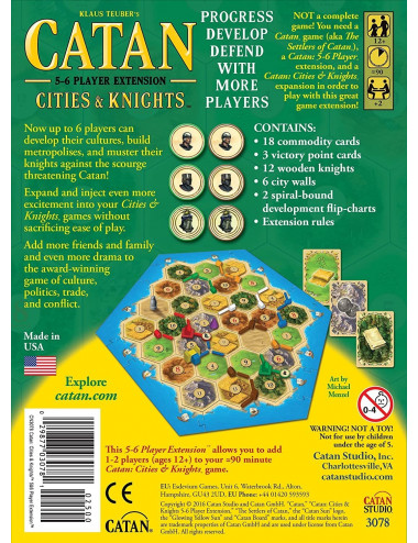 Settlers of Catan Cities & Knights 5 - 6 Player Extension
