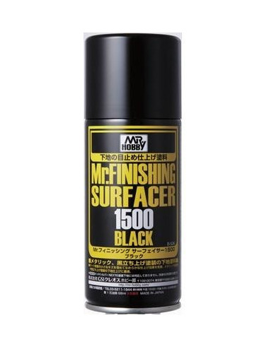 MR. FINISHING SURFACER 1500 Black Spray (Mr Hobby)
