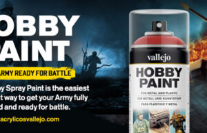 Vallejo HOBBY SPRAY PAINT FOR METAL, PLASTIC AND RESIN MINIATURES.